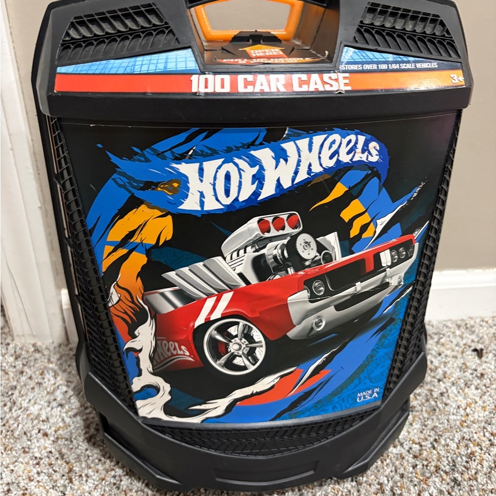 Hot Wheels 100-Car Case Storage - Black with Red Accent